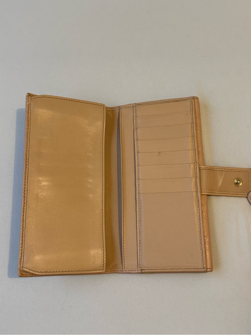 VINTAGE AUTHENTIC Y2K Gucci Heart Continental Calfskin Leather Wallet - Picture 3 of 5